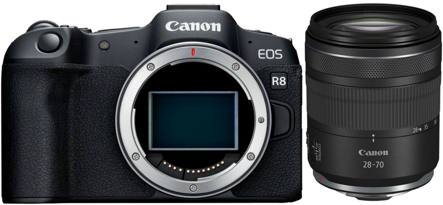 Canon EOS R8 systeemcamera met RF 28-70mm f/2.8 IS STM objectief