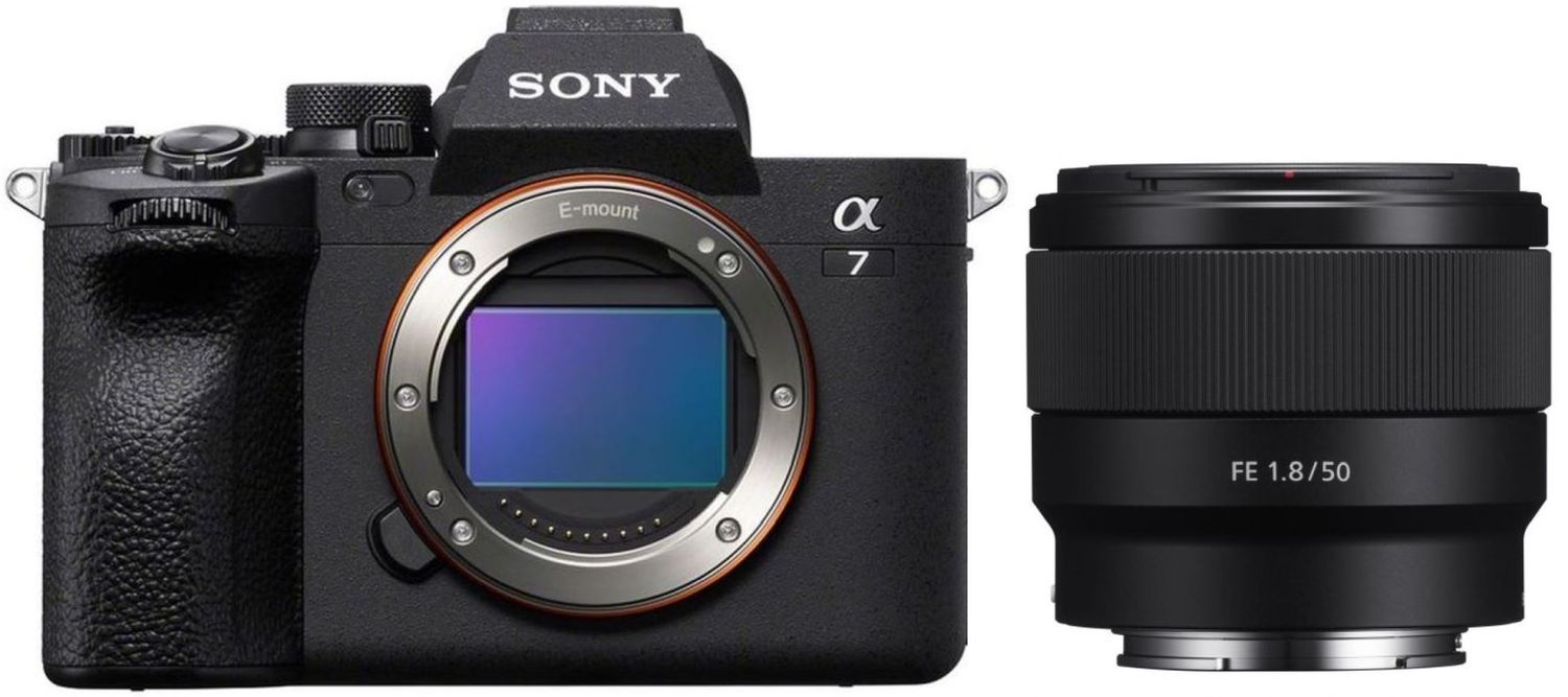 Sony Alpha ILCE-7 IV systeemcamera met FE 50mm f/1,8 Prime objectief