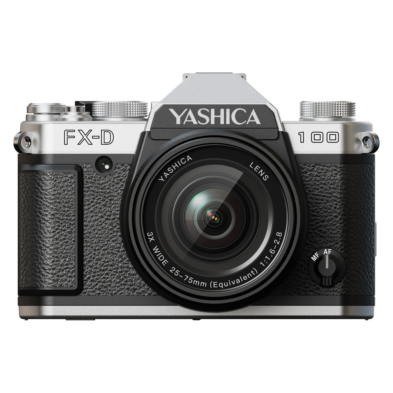 Yashica FX-D 100 Digital Film Simulation Camera Zilver-Zwart