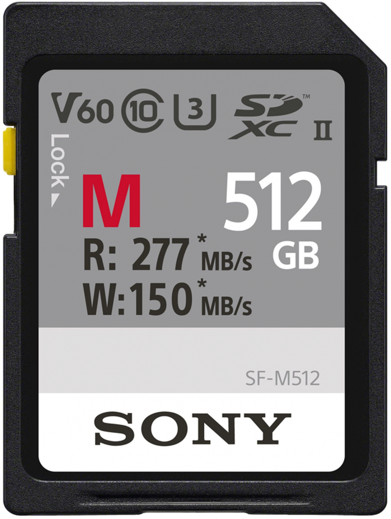 Sony SDXC-kaart 512GB Cl10 UHS-II U3 V60