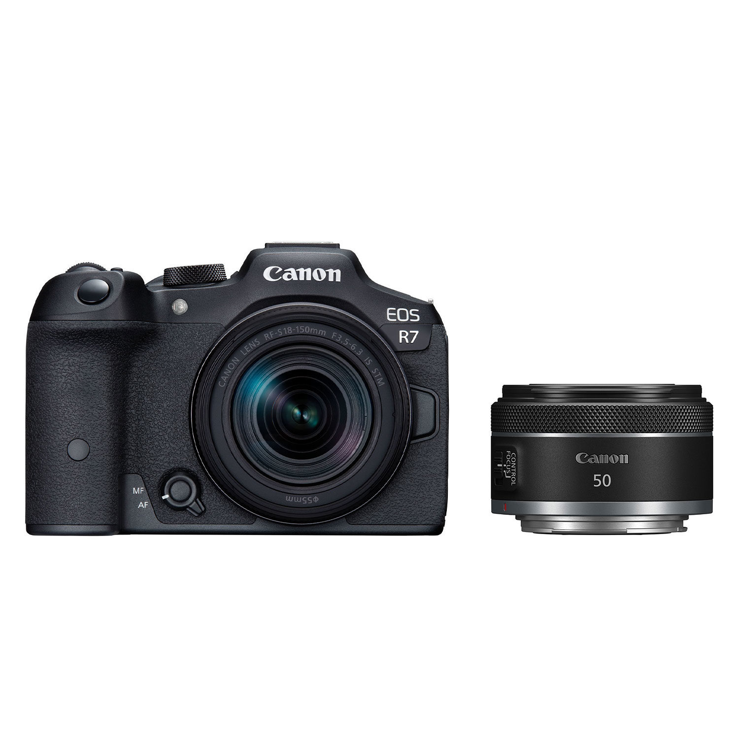 Canon EOS R7 + RF-S 18-150mm f/3.5-6.3 IS STM + RF 50mm f/1.8 STM Kit