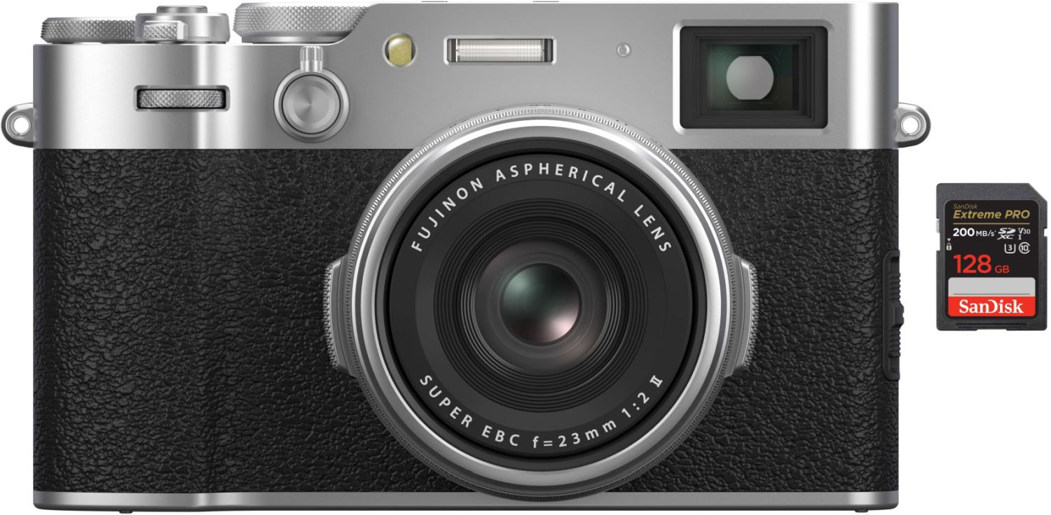 FUJIFILM X100VI zilver + SanDisk SDXC Extreme Pro 128GB geheugenkaart