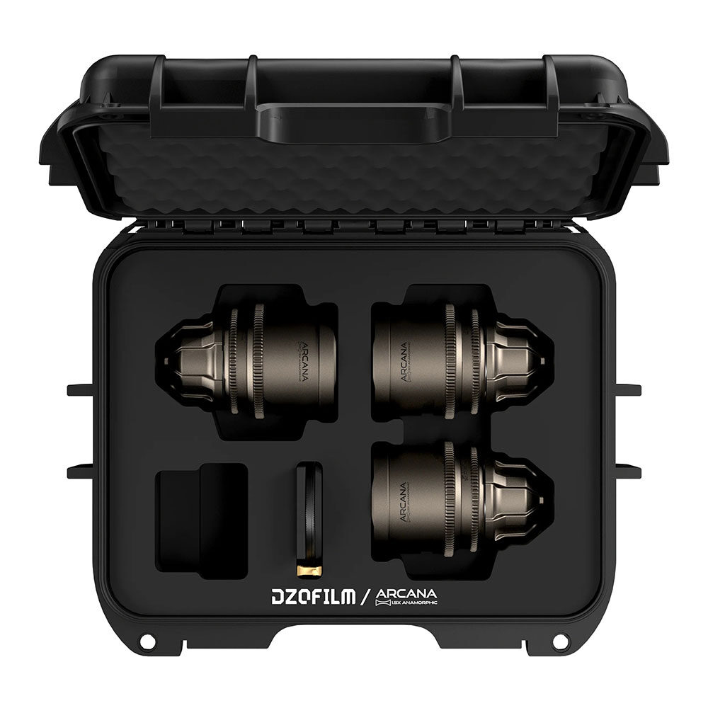 DZOFilm Arcana 32/45/75mm T2.1 1.5x Anamorphic Prime PL-mount objectief set
