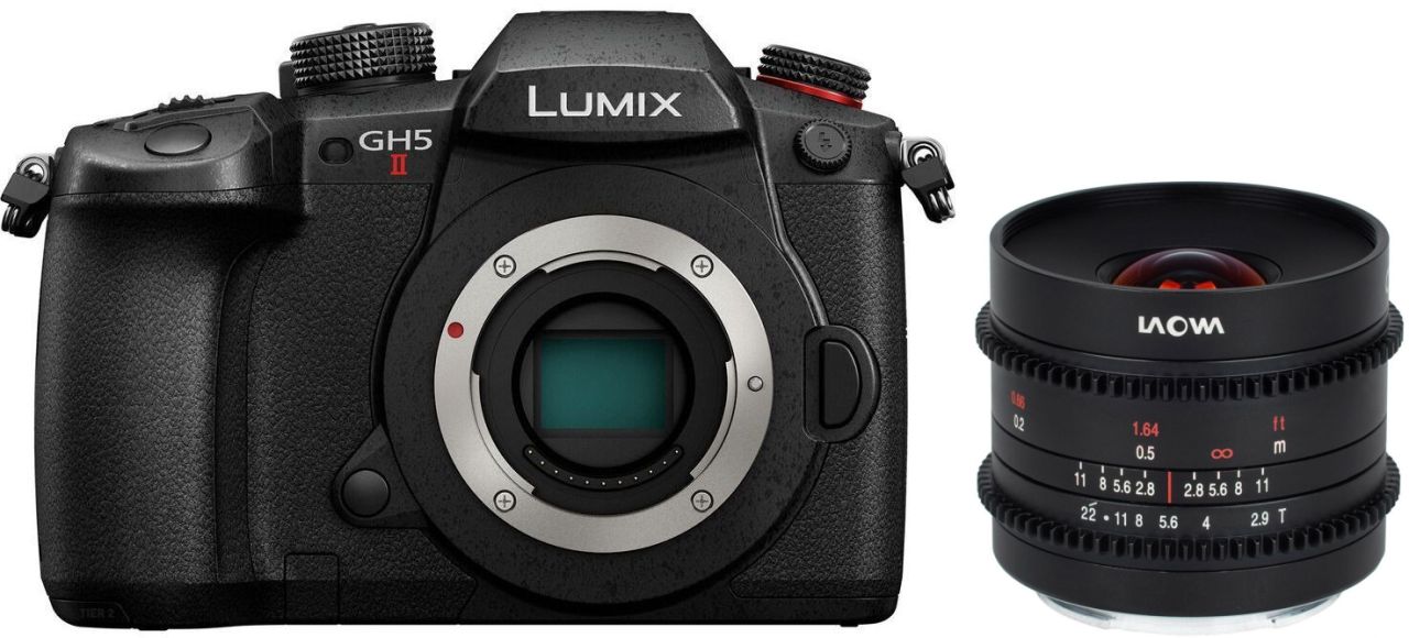 Panasonic Lumix GH5 II Systeemcamera met LAOWA 9mm T2.9 Zero-D Cine Objectief