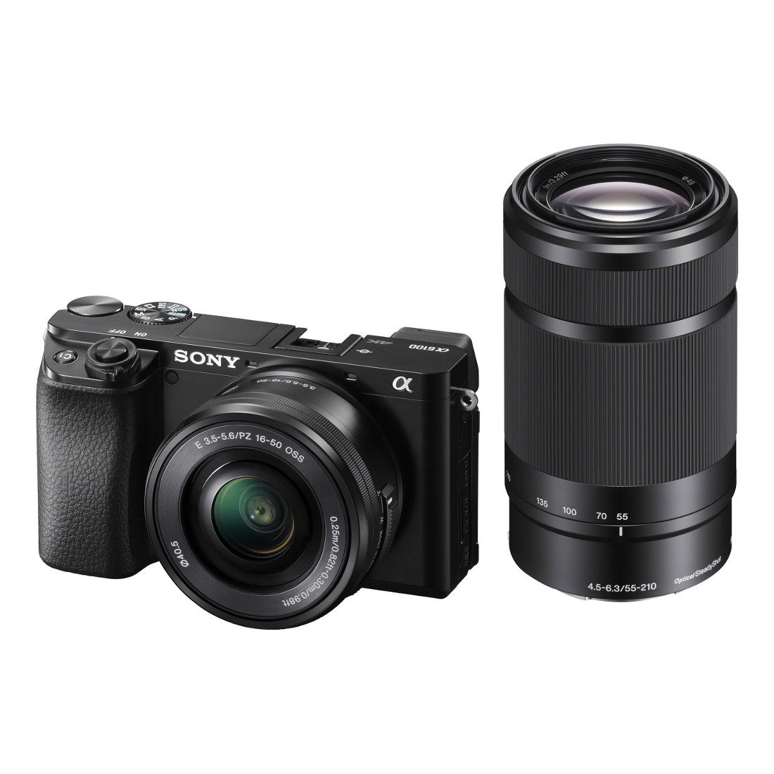 Sony Alpha A6100 Systeemcamera met 16-50mm II en 55-210mm objectieven