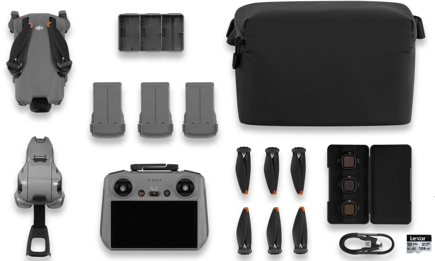 DJI Mini 5 Pro Fly More Combo (RC 2) met Lexar Silver Plus 128GB