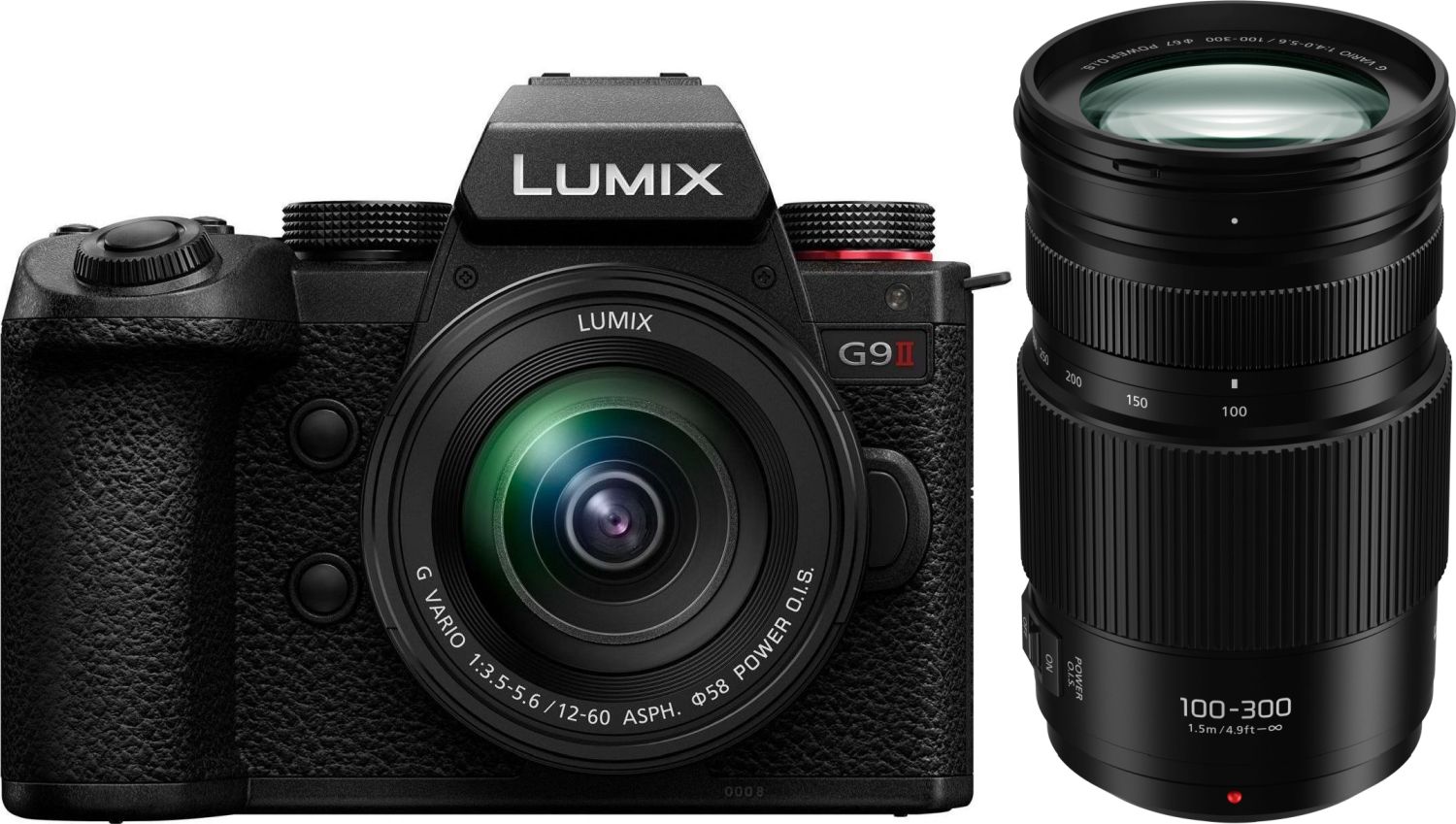 Panasonic Lumix G9 II systeemcamera met 12-60mm en 100-300mm objectieven